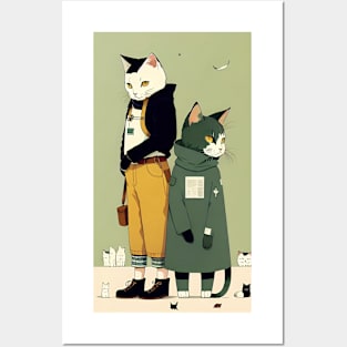 Furry Folklore: Cats in Human Habits Posters and Art